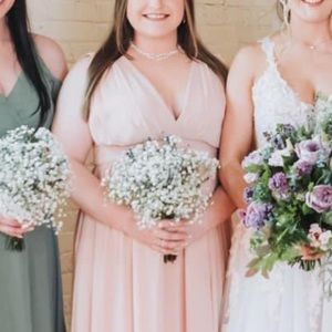 Bridesmaid dress, dust pink, lulus brand, size XL